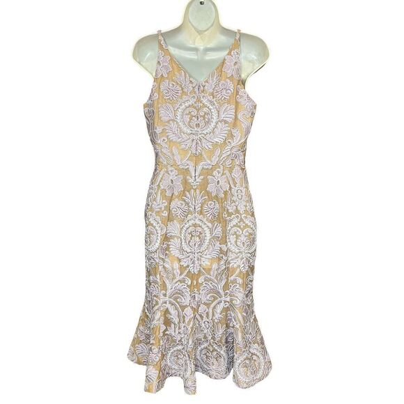 Dress the Poplulation Isabelle Lace Mermaid Dress in Blush Multi NWOT Size Mediu - Picture 5 of 7